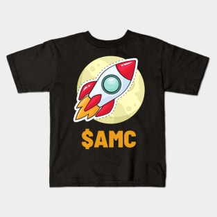 $AMC Rocket Stonk To The Moon Trading T-Shirt Kids T-Shirt